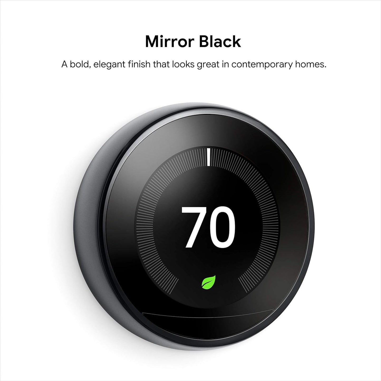 Nest 3rd Gen Learning Thermostat, Programmable Smart, Alexa Compatible, White, Wi-Fi, Energy Saving, Home Use