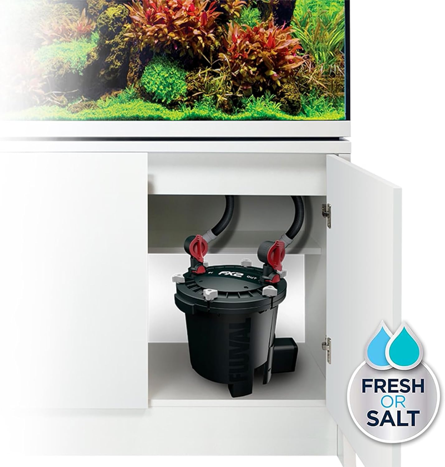 FX6 High Performance Aquarium Filter, Canister Filter for Aquariums up to 400 Gal.