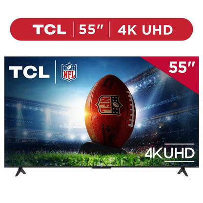 TCL 55′′ 4K UHD HDR Smart TV with Roku, 4-Series, Voice Control, and 4 HDMI Inputs