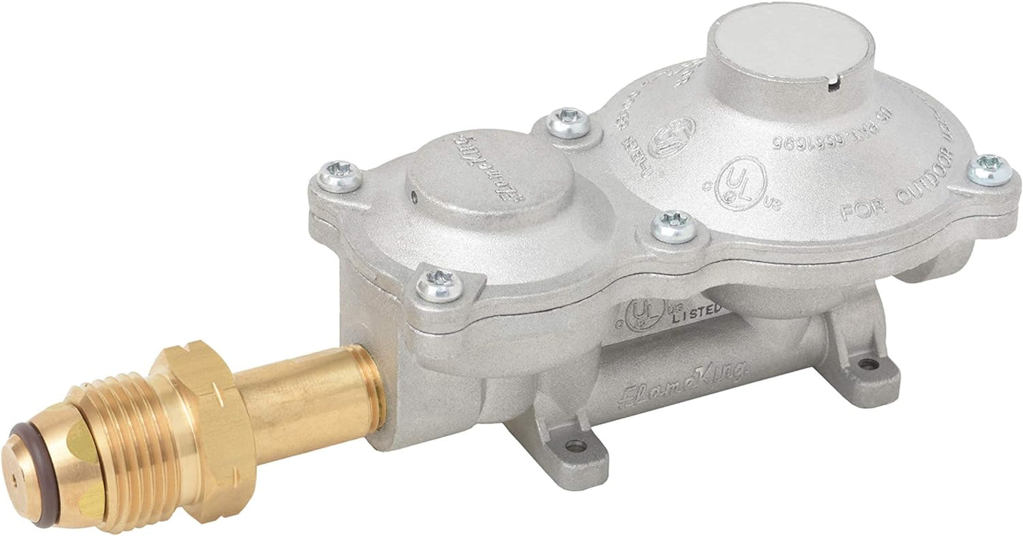 Steel Propane Tank Cylinder with POL Valve and Collar, Great for Mixed Heating Systems, Home fireplaces, Dryers and Grills-Flame King
