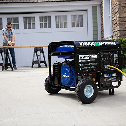 DuroMax XP12000EH Dual Fuel Generator – 12,000W Gas/Propane, 457cc 4-Stroke Engine, EPA/CARB Compliant