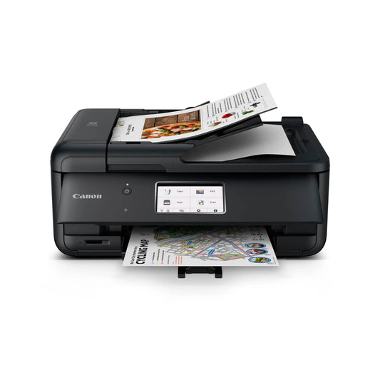 Canon PIXMA TR8620a - All-in-One Printer Home Office|Copier|Scanner|Fax|Auto Document Feeder | Photo, Document | Airprint (R), Android, Black, Works with Alexa