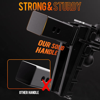 Adjustable Trailer Hitch Fits 2-Inch Receiver, Heavy Duty Tow Hitches (17000 LBS GTW) 6 Inch Drop Truck Hitch Tri-Ball Mount with Hook (1-7/8" x 2" x 2-5/16")