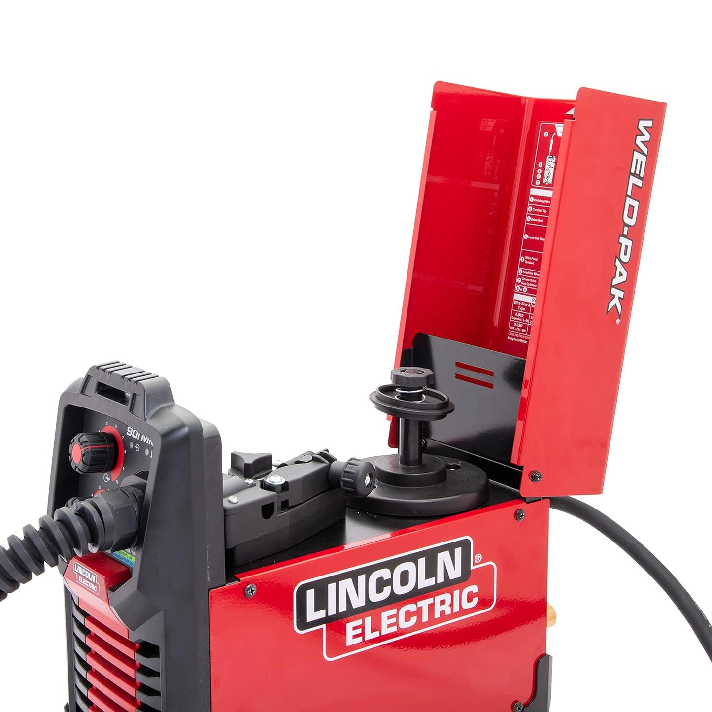 90i FC Flux Core Wire Feed Weld-PAK Welder, 120V Welding Machine, Portable w/Shoulder Strap, Protective Metal Case, Best for Small Jobs, K5255-1
