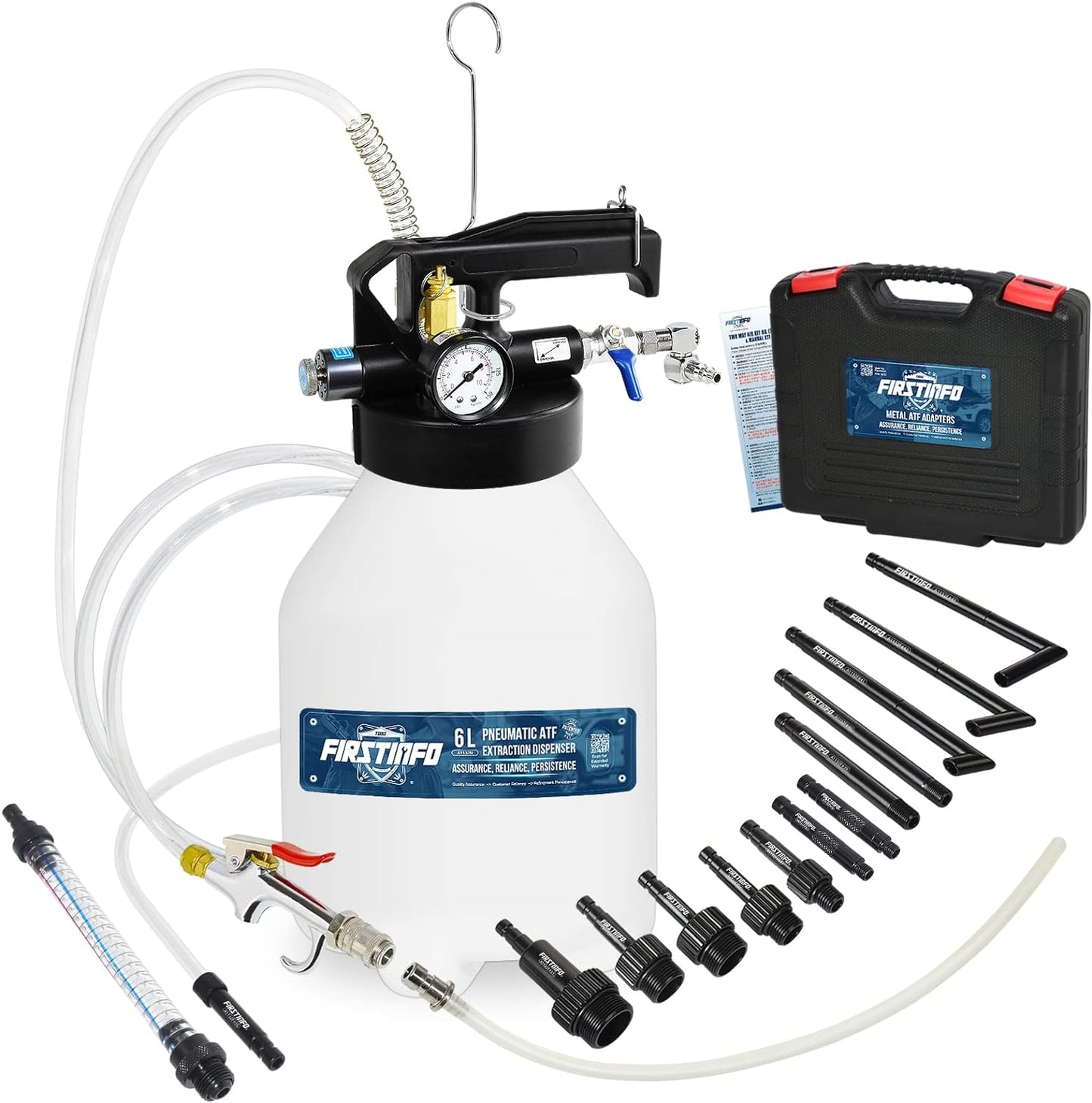 Patented 10L Automatic Transmission Fluid Pump ATF Refill System Dispenser Extractor with 21 Pcs ATF Filler Adapters&Refilling Funnel + Drainer and Refill Kit