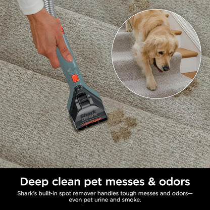 Shark CarpetXpert EX201 Carpet Cleaner, Cyan – Deep Cleaning with StainStriker, Perfect for Pets, Includes Spot & Stain Remover Tools