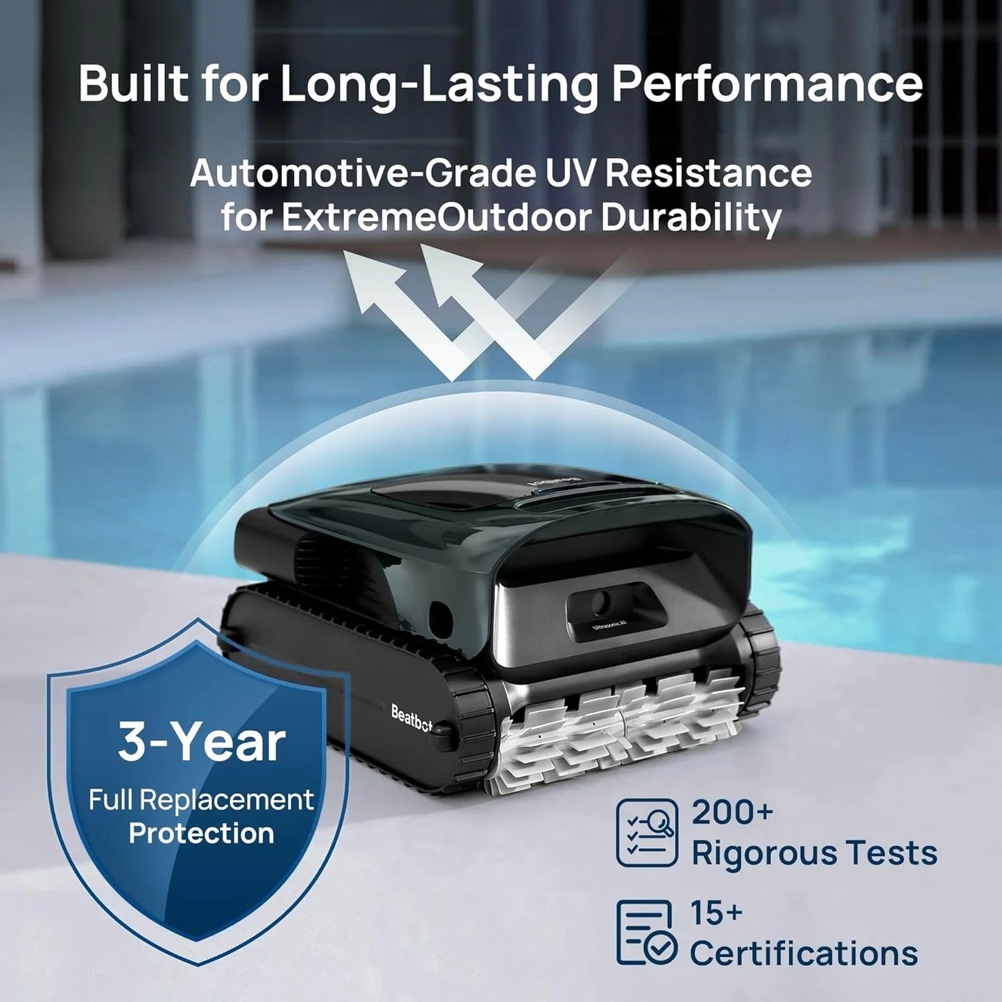 Beatbot AquaSense 2 Pro Cordless Pool Vacuum Robot, Unmatched 5-in-1 Cleaning, Surface Parking, Skims Water Surface with APP Control, Water Clarification, for Pools up to 3,875 Sq.ft Emerald Green