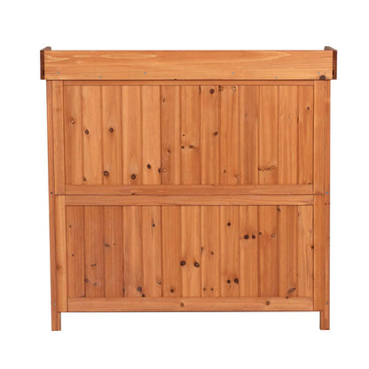 Outdoor Garden Patio Wooden Storage Cabinet Furniture Waterproof Tool Shed