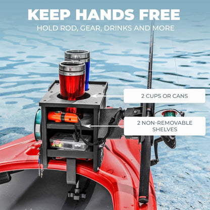 Boat Accessories for Fishing - Fits Gunnels Up to 2.5" Thick Regular