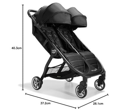 City Tour 2 Ultra-Compact Travel Stroller, Jet, Lightweight, Foldable, Ideal for Traveling