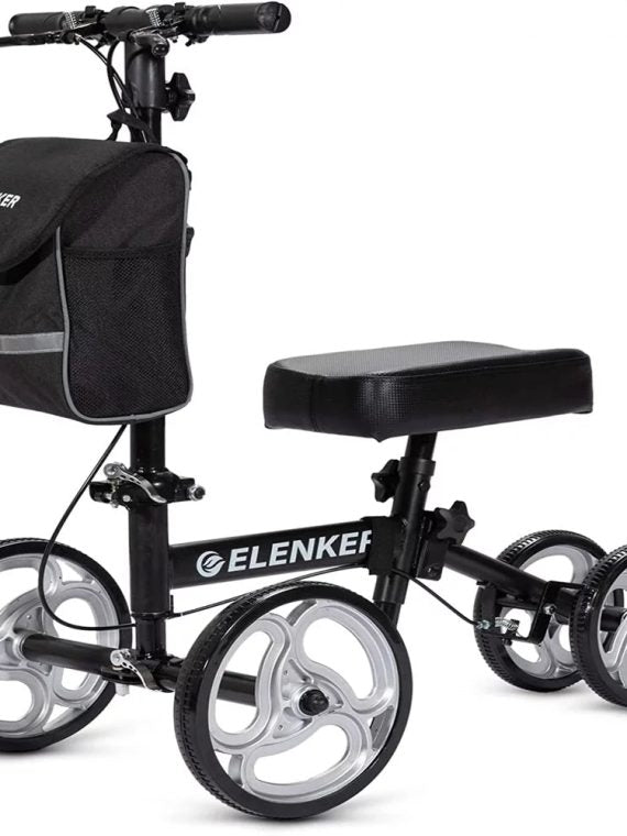 Drive Medical Steerable Knee Walker Scooter – Crutch Alternative for Injury Recovery