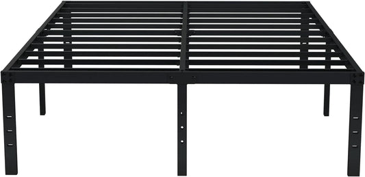EMODA Queen Bed Frame No Box Spring Needed 18 Inch Heavy Duty Metal Tall Platform Bed Frame