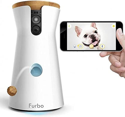 360° Cat Camera: See Your Cat from Anywhere | Rotating 360° Cat Tracking, Treat Toss, Color HD Night Vision, 2-Way Audio, Real-Time Notifications, Designed for Cats | Pet Camera w/Phone App