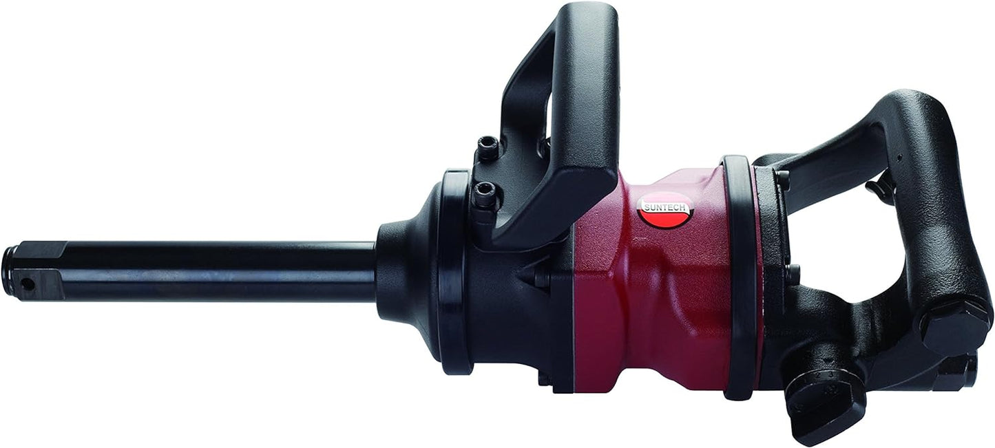 SM-47-4073L7 Air Impact Wrench with 7" Light Weight Extended Anvil, Red/Black, 1"