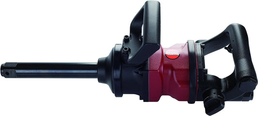 SM-47-4073L7 Air Impact Wrench with 7" Light Weight Extended Anvil, Red/Black, 1"