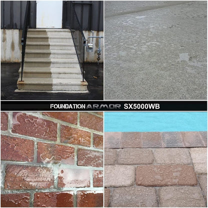 5-Gal. SX5000 WB DOT Approved Water Based Silane Siloxane Penetrating Concrete Sealer, Brick Sealer, Paver Sealer, Natural Stone Sealer