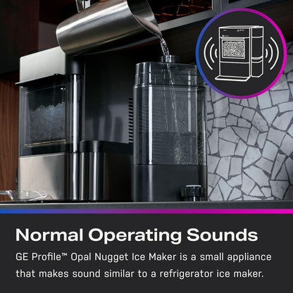 Countertop Nugget Ice Maker with Side Tank | Ice Machine with WiFi Connectivity | Smart Home Kitchen Essentials | Stainless Steel