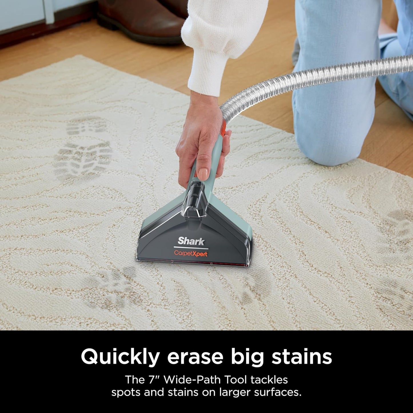 Shark CarpetXpert EX201 Carpet Cleaner, Cyan – Deep Cleaning with StainStriker, Perfect for Pets, Includes Spot & Stain Remover Tools