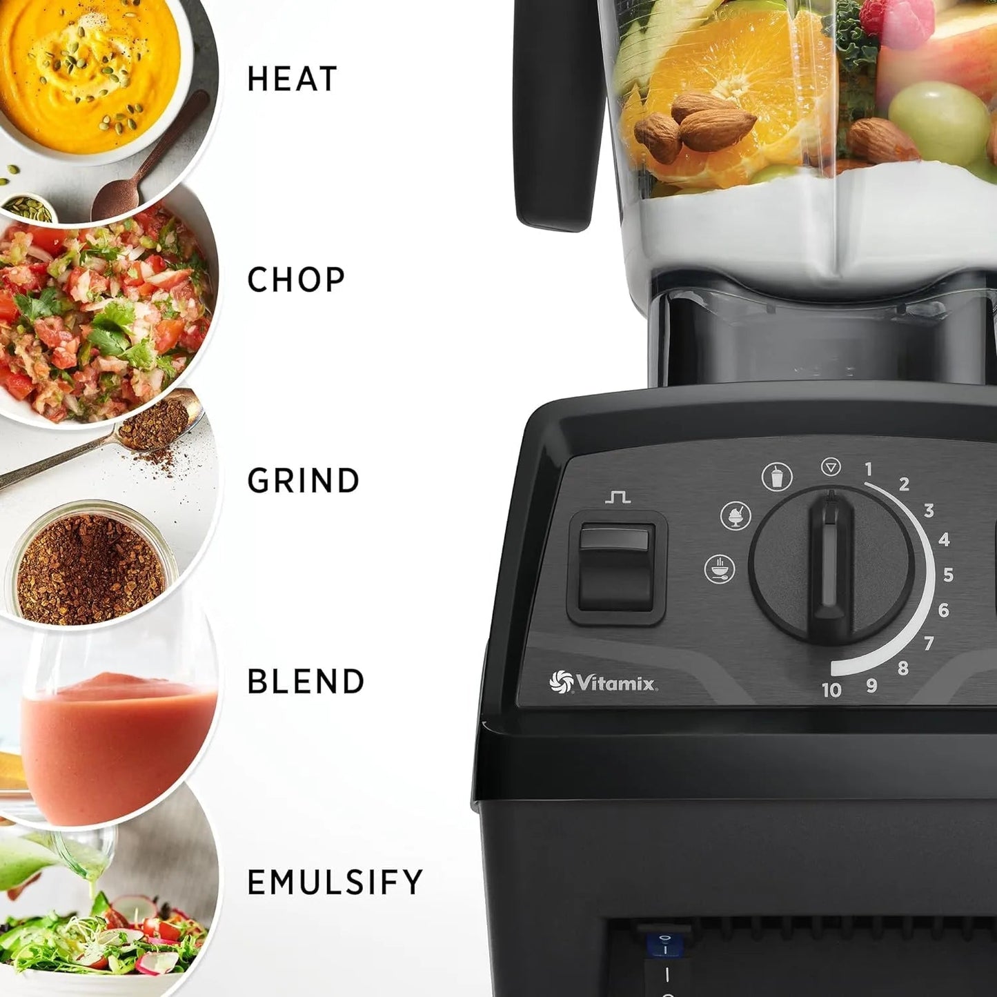 Vitamix Explorian Blender, Professional Grade, 64 oz. Low Profile Container, Black