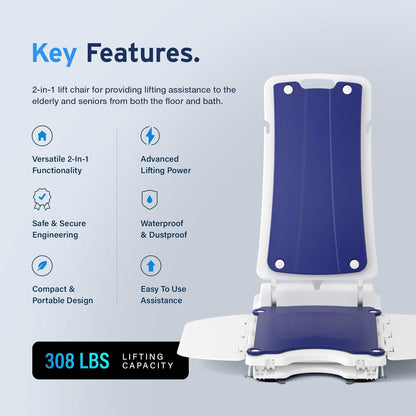 AYDMED 2-in-1 Electric Lift Chair, 308lbs Capacity, Waterproof