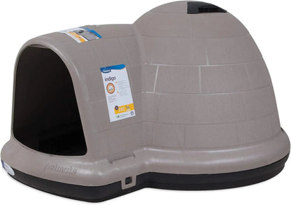 Petmate Indigo Dog House (Igloo Dog House, Made in USA with 90% Recycled Materials, All Weather Protection Pet Shelter) for XL Dogs 90 to 125 pounds, Made in USA