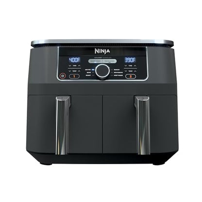 Ninja Foodi AD150, 8 Quart, 6 in 1 DualZone Air Fryer, 2 Basket, Smart Finish & Match Cook, Air Fry, Roast, Bake, Reheat, Dehydrate, Dishwasher Safe, Family Size, Black : Home & Kitchen
