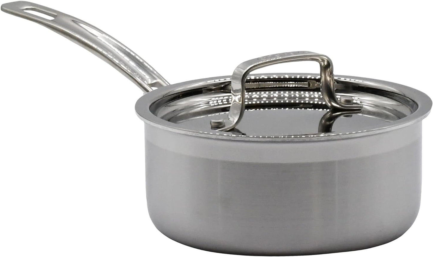 MultiClad Pro Stainless-Steel Cookware 13-Piece Cookware Set, Silver
