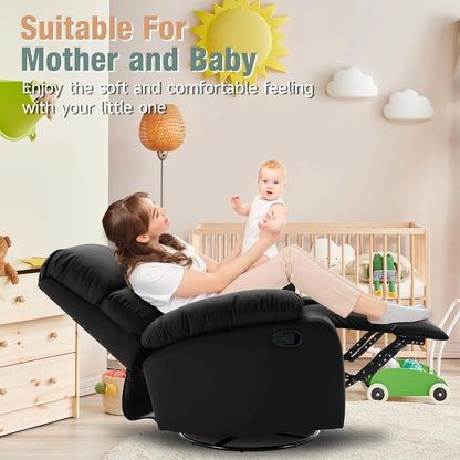 Small Swivel Rocker Recliner Chair for Compact Spaces