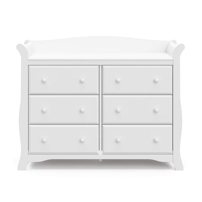 Storkcraft Avalon 6-Drawer Double Dresser, White