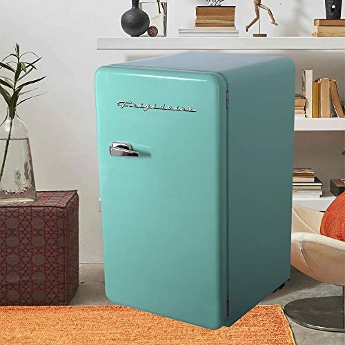 FRIGIDAIRE EFR372-BLACK 3.2 Cu Ft Black Retro Compact Rounded Corner Premium Mini Fridge