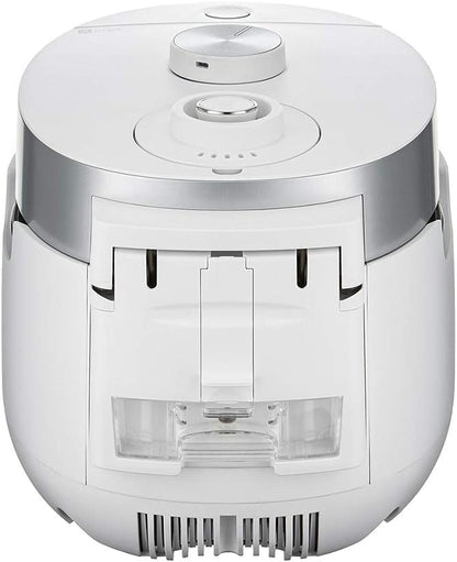 Small Stainless Steel Rice Cooker 6 Cups (Cooked), 12 Cups (Cooked) Induction Heating Dual Pressure, 16+ Menu Options (White)