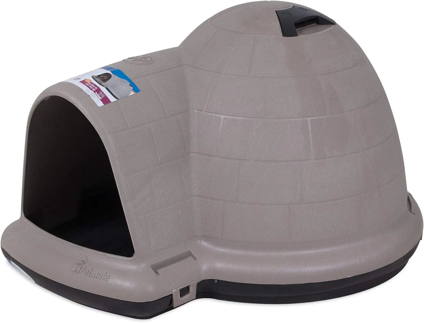 Petmate Indigo Dog House (Igloo Dog House, Made in USA with 90% Recycled Materials, All Weather Protection Pet Shelter) for XL Dogs 90 to 125 pounds, Made in USA