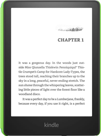 Amazon – Kindle Paperwhite Kids E-Reader 6.8′′ display with kid-friendly cover – 16GB – 2022 – 2023 – Emerald Forest
