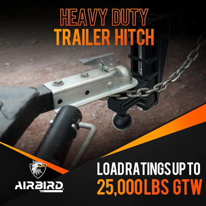 Adjustable Trailer Hitch Fits 2-Inch Receiver, Heavy Duty Tow Hitches (17000 LBS GTW) 6 Inch Drop Truck Hitch Tri-Ball Mount with Hook (1-7/8" x 2" x 2-5/16")
