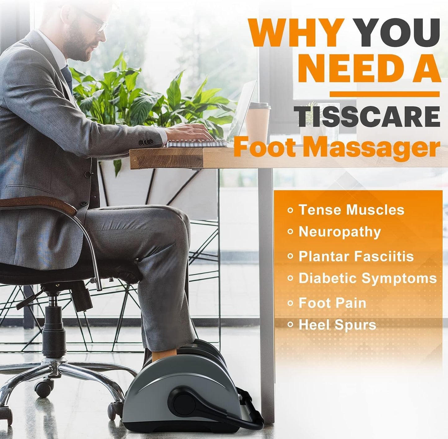 Shiatsu Foot Massager with Heat-Foot Massager Machine for Neuropathy, Plantar Fasciitis and Pain Relief-Massage Foot, Leg, Calf, Ankle with Deep Kneading Heat Therapy, Gift for Mother's Day