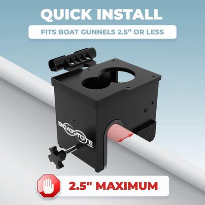 Boat Accessories for Fishing - Fits Gunnels Up to 2.5" Thick Regular