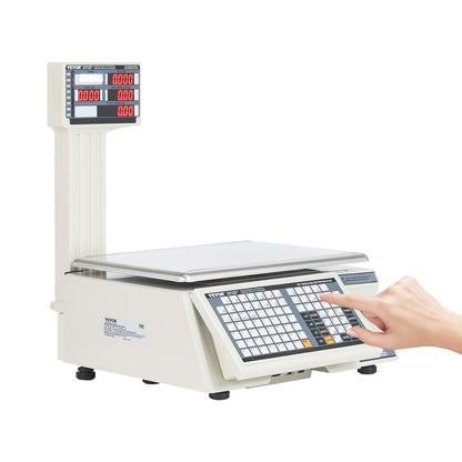 Electronic Price Computing Scale, 66 LB Digital Deli Weight Scales, LED Digital Commercial Food Fruit Meat Produce Counting Weight, for Retail Outlet Store, Kitchen, Restaurant Market, Farmer
