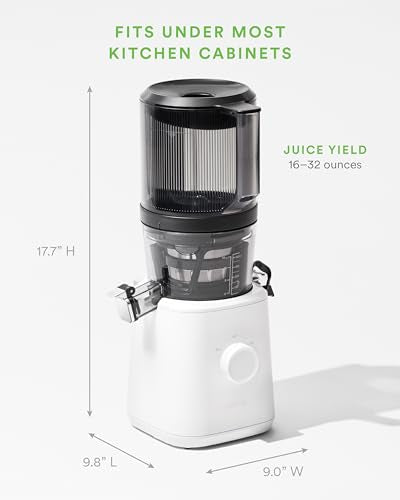 Nama J2 Cold Press Juicer – Self Feeding for Hands Free Operation with Wide Mouth Hopper for Whole Recipe Loading, Zero Waste Masticating Juicer For More Juice, Less Pulp – Easy Cleanup & Assembly: Home & Kitchen