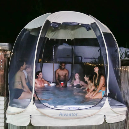 Screen House Room Camping Tent Outdoor Canopy Pop Up Sun Shade Shelter 8 Mesh Walls Not Waterproof Beige 12'x12' Patent Pending