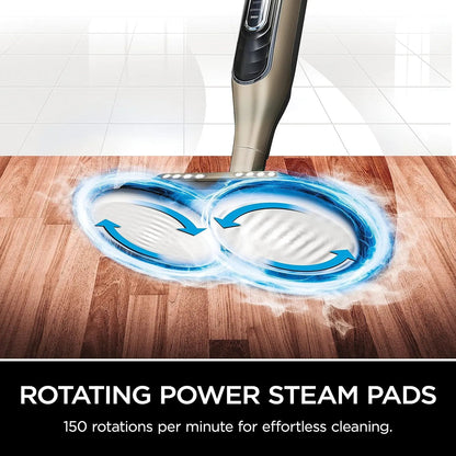 Shark Steam & Scrub Mop, Gold – 3 Steam Modes, LED Headlights, 4 Washable Pads, For Sealed Hard Floors