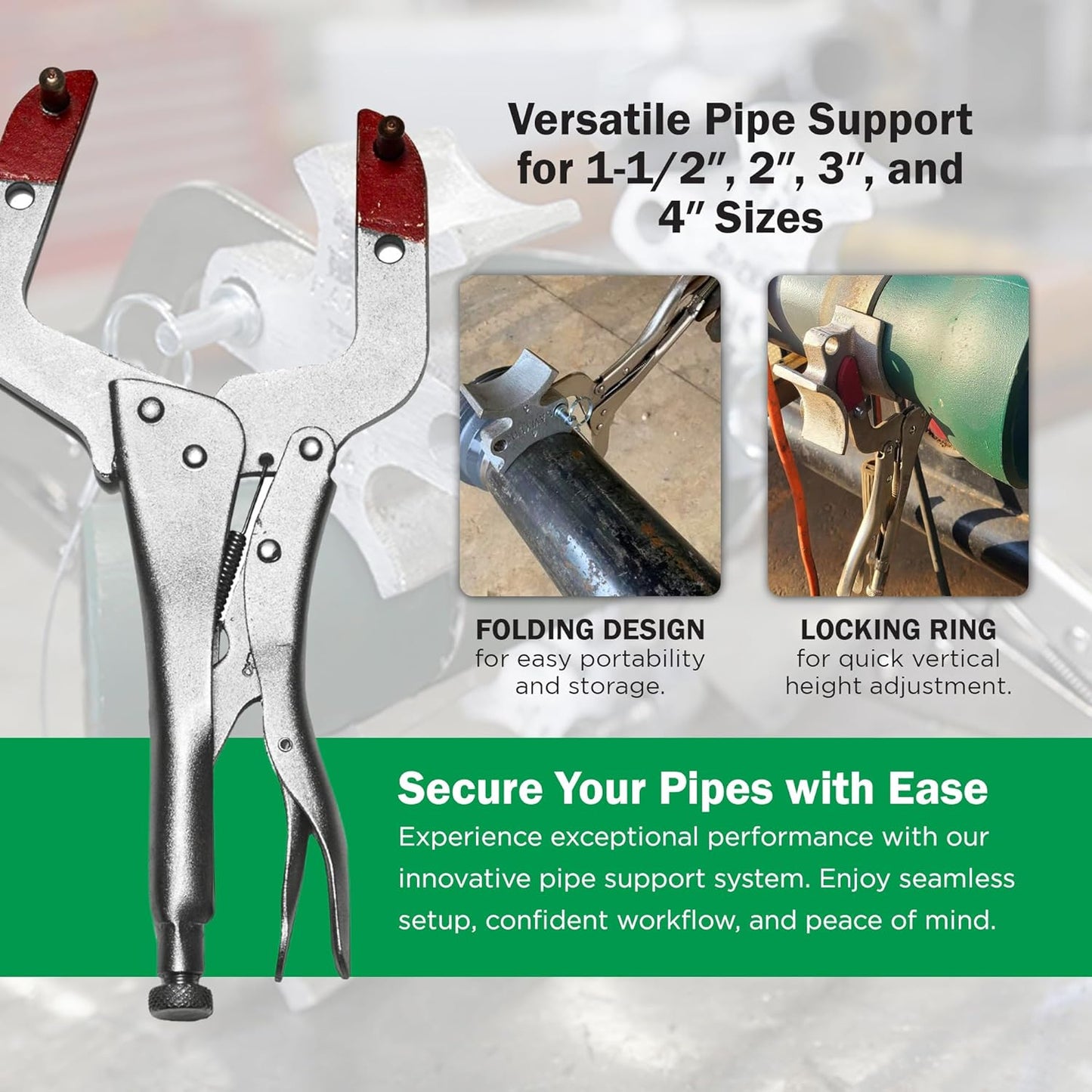 Welders 3rd Hand - Portable Pipe Welding Tool with Versatile Welding Clamps - Works with Most Butt Weld Fittings and Pipes - Enhance Accuracy