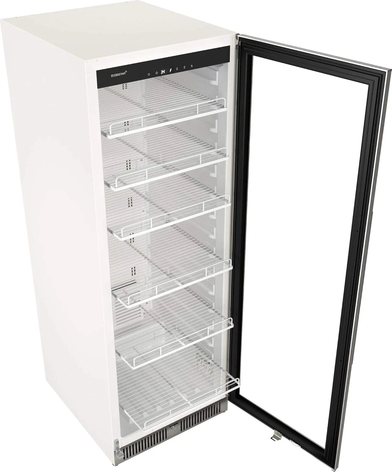 EdgeStar VBM101 22" Wide 10.1 Cu. Ft. Commercial Beverage Merchandiser – Stainless Steel, Temp Alarm, Reversible Door
