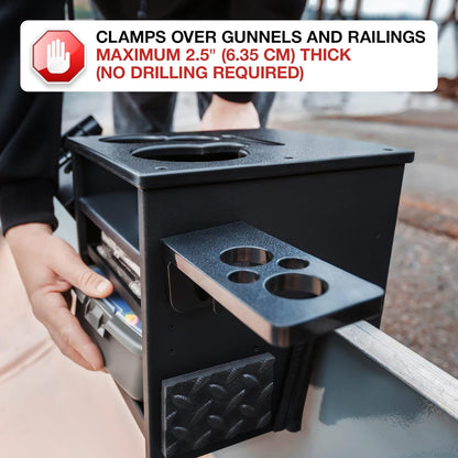 Boat Accessories for Fishing - Fits Gunnels Up to 2.5" Thick Regular