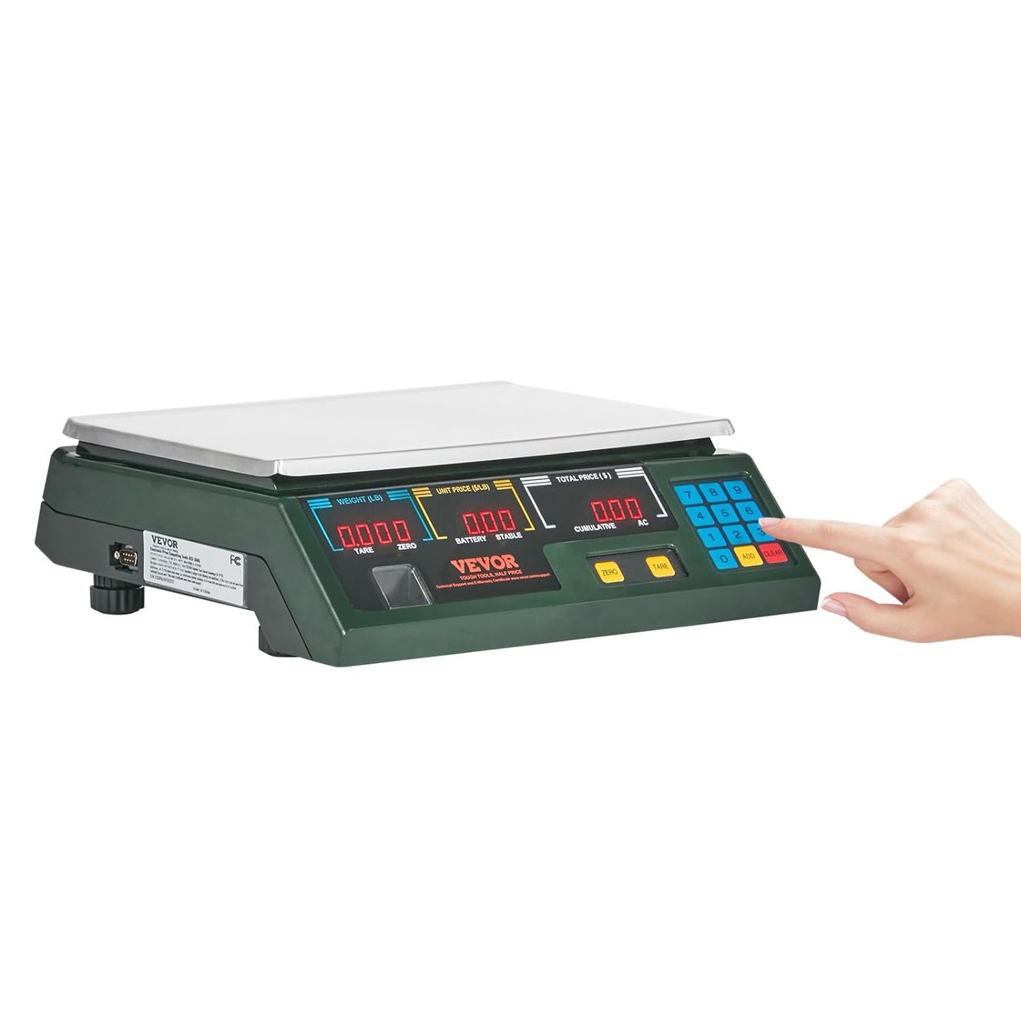 Electronic Price Computing Scale, 66 LB Digital Deli Weight Scales, LED Digital Commercial Food Fruit Meat Produce Counting Weight, for Retail Outlet Store, Kitchen, Restaurant Market, Farmer