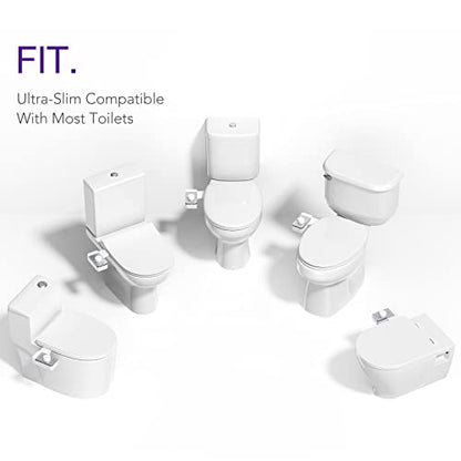 Veken Bidet Attachment for Toilet - Ultra-Slim Self Cleaning Fresh Cold Water Sprayer Bidets