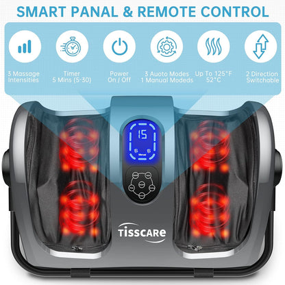 Shiatsu Foot Massager with Heat-Foot Massager Machine for Neuropathy, Plantar Fasciitis and Pain Relief-Massage Foot, Leg, Calf, Ankle with Deep Kneading Heat Therapy, Gift for Mother's Day