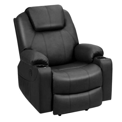 Electric Power Lift Recliner Leather Massage Reclining Sofa Elderly Lift Chair With Lumbar Heating Amp 8 Vibrating Nodes Cup Holder Usb Port - Comfortable And Ergonomic Design