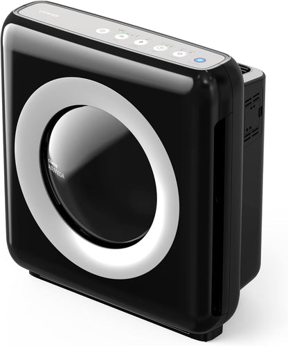 True HEPA Purifier with Air Quality Monitoring, Auto, Timer, Filter Indicator, and Eco Mode, 16.8 x 18.3 x 9.7, White