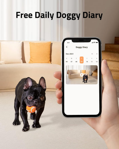 eufy 2K Pet Camera with Phone App, New 2023, 360° View, On-Device AI Tracking, Dog Camera with Treat Dispenser, 2-Way Audio, Doggy Diary, Bark Alerts, Local Storage, No Monthly Fee