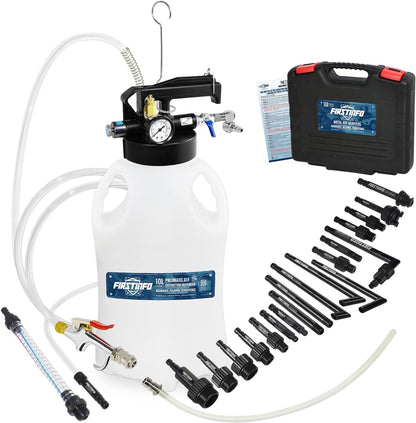Patented 10L Automatic Transmission Fluid Pump ATF Refill System Dispenser Extractor with 21 Pcs ATF Filler Adapters&Refilling Funnel + Drainer and Refill Kit